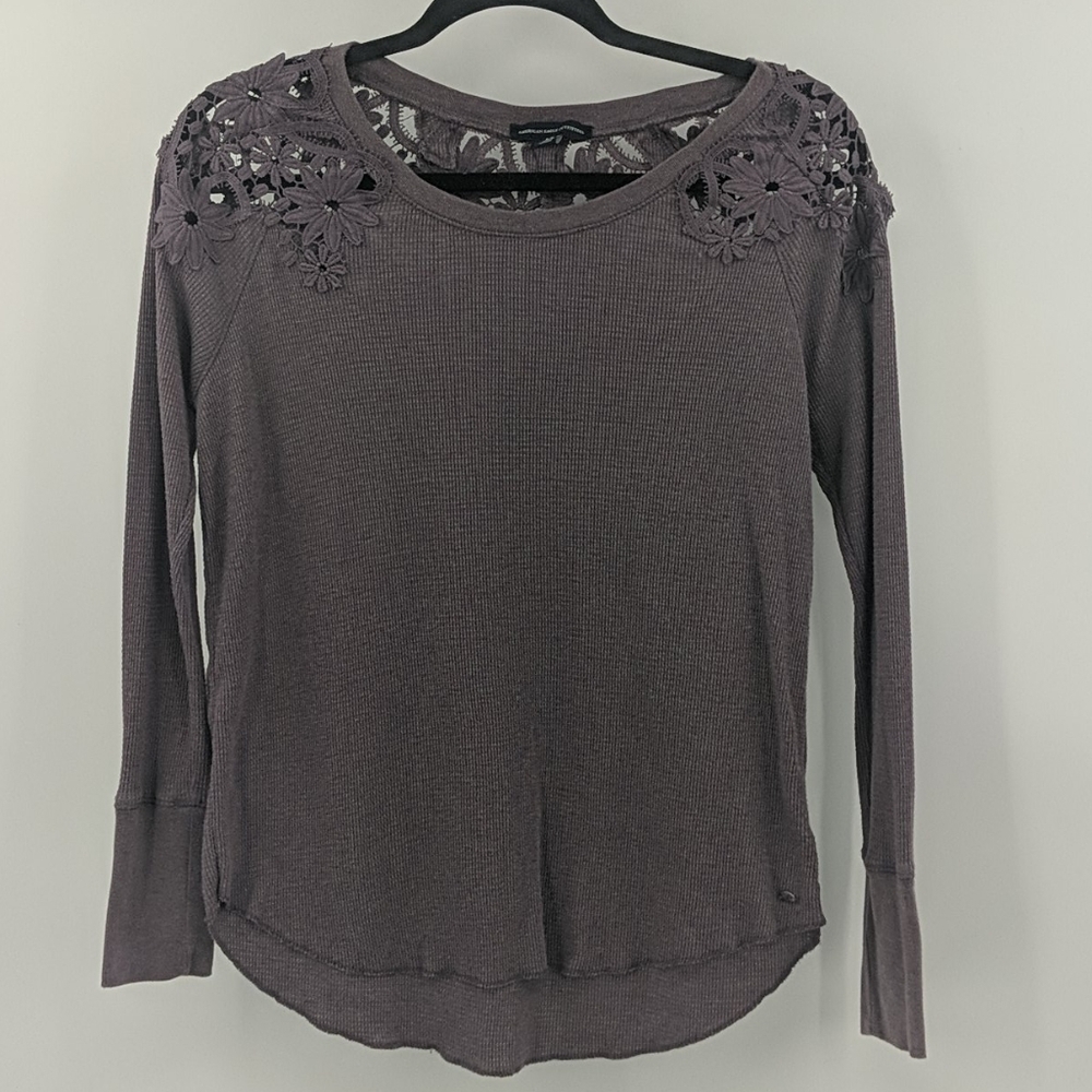 AMERICAN EAGLE Waffle Knit Tee
